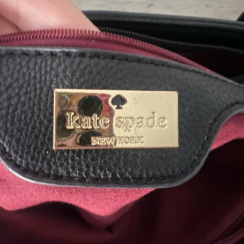 Kate Spade Black Tote with Gold Logo